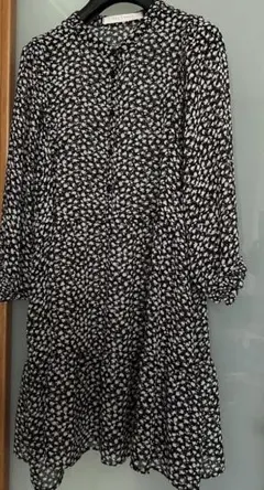 Ray Cassin 花柄 長袖チュニック丈ワンピース