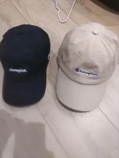 Champion ベースボールキャップ 2点セット　ブラックベージュ
