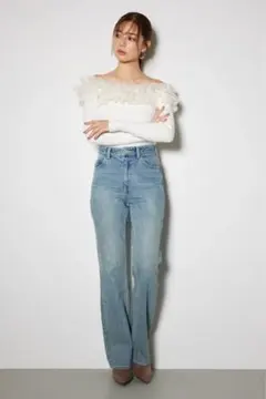 rienda Shapely Makeジャストウエストデニムパンツ Sのサムネイル