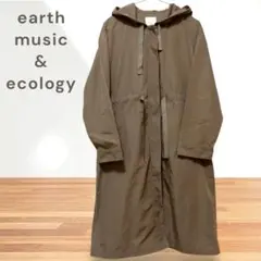 earth music&ecology スプリングコート ロング丈 フード