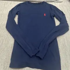 Ralph Lauren Sport ネイビーラウンドネック長袖Tシャツ