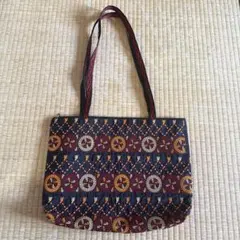 トルクメニスタン 赤い刺繍 トートバッグ ハンドメイド - メルカリ