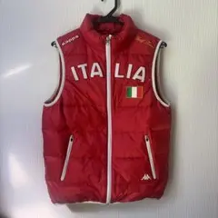Kappa ゴルフベスト レッド ITALIAメンズ　Mサイズ　ダウン　フェザー