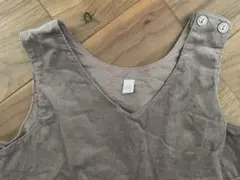 ブラウン コーデュロイ ノースリーブワンピース