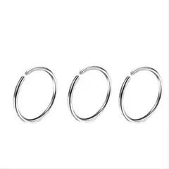 新品 5本 セット リング 鼻ピアス シルバー ノーズ 鼻ピ 安い お値 軟骨