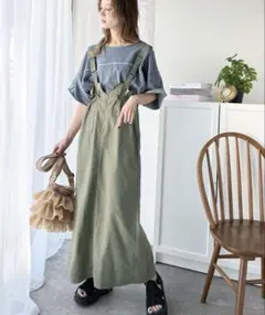 サスペンダーミリタリースカート