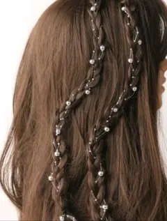 ヘアパーツ　シルバー　タッセル　ボール　ヘアクリップ　入学式　成人式