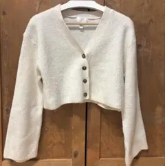 H&M 春　ニットカーディガン　ショート丈
