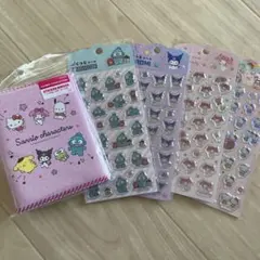 サンリオキャラクターズ　シール帳　ぷくっとシール4枚セット