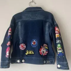 美品JAMワッペン付ストレッチデニムジャケット110