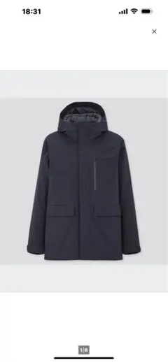 ユニクロ ハイブリッドダウンパーカ l