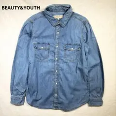 BEAUTY&YOUTH デニムシャツ ダンガリーシャツ 長袖 M ブルーのサムネイル