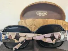 COACH ブラック ポルカドット サングラス