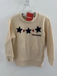 【美品】ミキハウス　トレーナー　100 子供服　秋冬　アイボリー