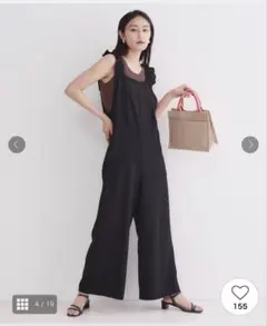 お値下げ！OPAQUE.CLIP フリルショルダーサロペット【洗濯機OK】のサムネイル