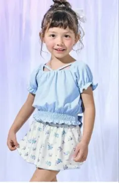 【apres les cours】花柄ホルターパフスリーブセパレート水着