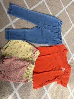 GAP オレンジTシャツとパンツセット