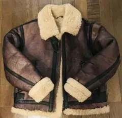 vintageムートンコート 茶色 B-3 フライトジャケット