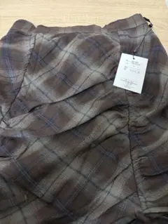 GRL キュロット チェック柄 ブラウン