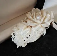 美品 天然貝・本真珠使用 高級美術工芸額 梅に小鳥 貝細工 螺鈿風44