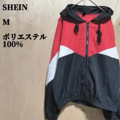 SHEIN ウィンドブレーカー 赤黒白 Mサイズ