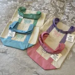 新品トレーダージョーズ ミニパステルトート４色セット✖️2