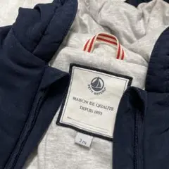 ☆☆プチバトージャンプスーツ・カバーオール(3M)ネイビー×グレー☆☆