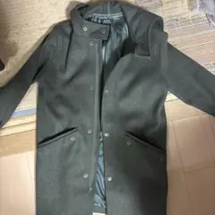 美品　A.P.C. フード付き チェスターコート オリーブ 36