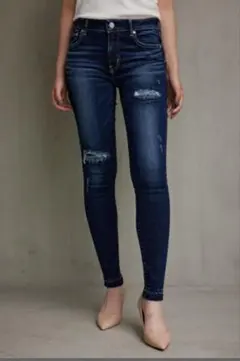 AZUL DENIM/リペアスキニーデニム