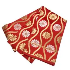 子供着物 子供帯 七五三 立涌に花模様 赤色 CO-8133