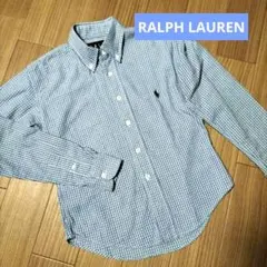 RalphLauren ボタンダウンシャツ 6 チェック柄 約120 卒園 入学