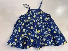 SLAPSLIP レモン柄ネイビーワンピース サイズ80