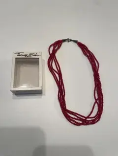 Thomas Sabo 赤いビーズ ネックレス