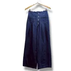 OLIVE des OLIVE ワイドパンツ Fサイズ　ダークブルー　ガウチョ