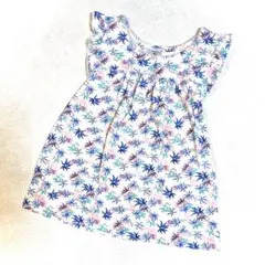 PTIT BATEAU花柄フリル袖ワンピース　5ans 110センチ