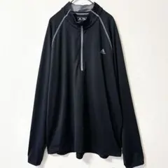 adidas GOLF ハーフジップ 長袖 プルオーバー L 黒 ゴルフウェアのサムネイル