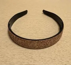 カチューシャ　ゴールドラメ