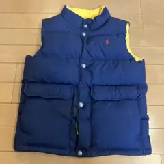 ポロ・ラルフローレン キッズ ダウンベスト ネイビー/イエロー
