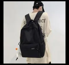 リュック　黒　ユニセックス　大容量　カバン　シンプル　韓国 撥水加工