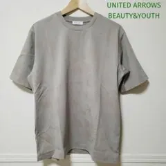 美品】BEAUTY&YOUTH/トーンアロハジャガード Tシャツ/カットソーUA