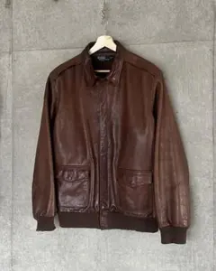 90s Polo by Ralph Lauren A-2タイプレザージャケットのサムネイル