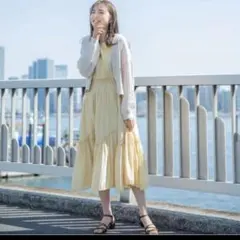 WILLSELECTION イエローフリルキワンピース