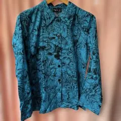 未使用35,200円アニエス・ベーagnes.b長袖プリントシャツ36