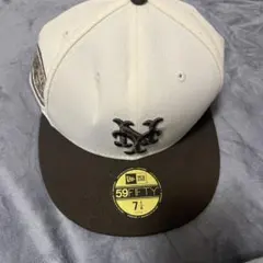 59FIFTY ホワイト/ブラウン キャップ