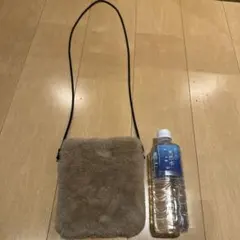ベージュ ファー ショルダーバッグ