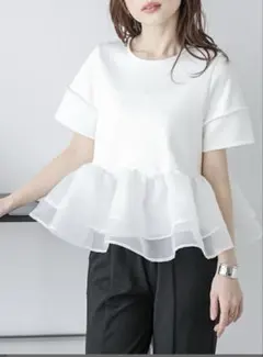 La-gemme シアーフリルドッキングトップス