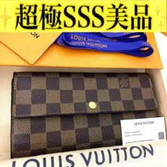 ルイ ヴィトン◎ポルトフォイユ サラ ダミエ エベヌ 長財布 フラップ ブラウン