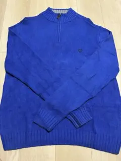 CHAPS ハーフジップ ニット セーター ブルー