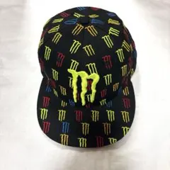 限定品美品【Monster Energy 】モンスター ロゴ総柄 キャップ 黒のサムネイル