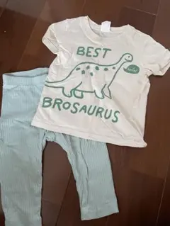 H&M 恐竜プリント Tシャツとパンツセット 9-12M